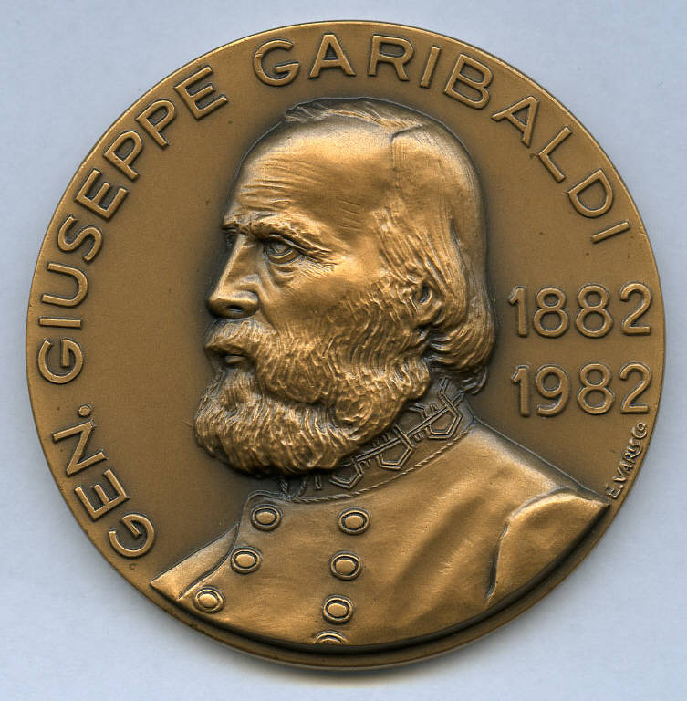 Medaglia commemorativa del Centenario della morte di Giuseppe Garibaldi, Giuseppe Garibaldi (medaglia) di ; Varisco, Erminio (sec. XX)