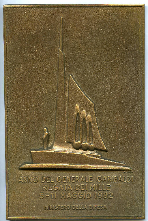 Medaglia commemorativa del Centenario della morte di Giuseppe Garibaldi, Monumento (placca) di ; Varisco, Erminio (sec. XX)