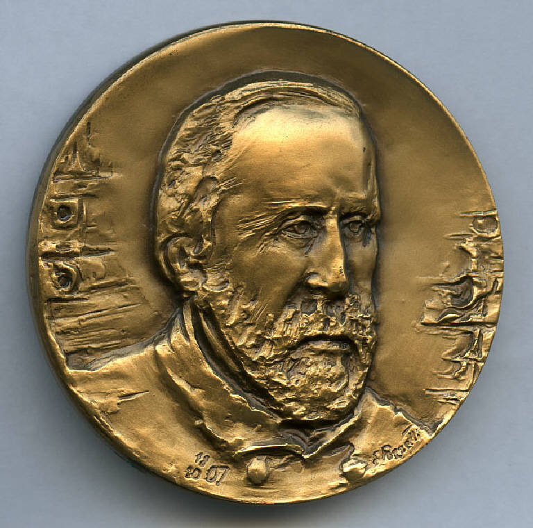 Medaglia commemorativa del Bicentenario della nascita di Giuseppe Garibaldi, Giuseppe Garibaldi (medaglia) di ; Pozzetti, E (sec. XXI)
