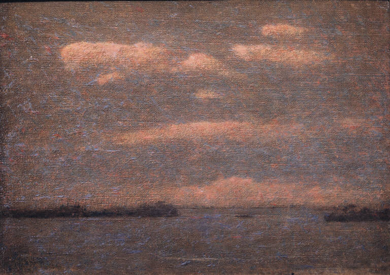 In barca a Venezia, Mare (dipinto) di Grubicy de Dragon Vittore (sec. XIX)