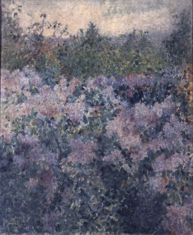 Lilla, Paesaggio (dipinto) di Macchiati Serafino (sec. XX)