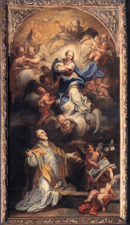 Visone di San Filippo Neri, San Filippo Neri ha la visione della Madonna (dipinto) di Cignaroli Giambettino (sec. XVIII)