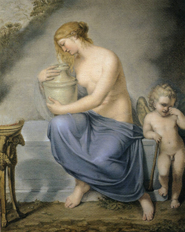 Venere e Imeneo piangente, Venere (dipinto) di Appiani Andrea (Attr.) (secc. XVIII/ XIX)