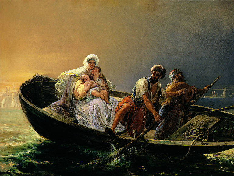 I profughi di Parga, I profughi di Parga (dipinto) di Cornienti Cherubino (sec. XIX)