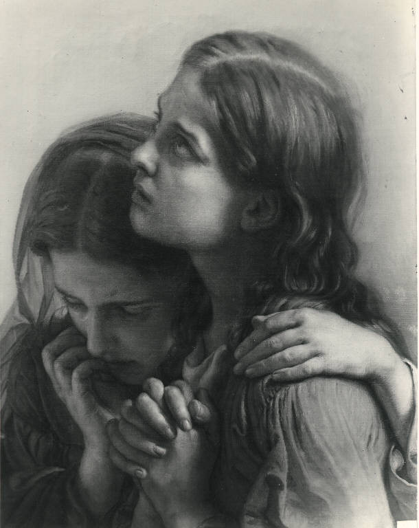 Le orfanelle, Giovani donne (dipinto) di Trecourt Giacomo (sec. XIX)