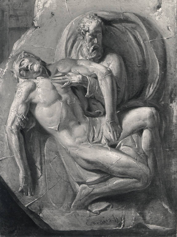 Pietà (da Michelangelo), Pietà (dipinto) di Cornienti Cherubino (sec. XIX)
