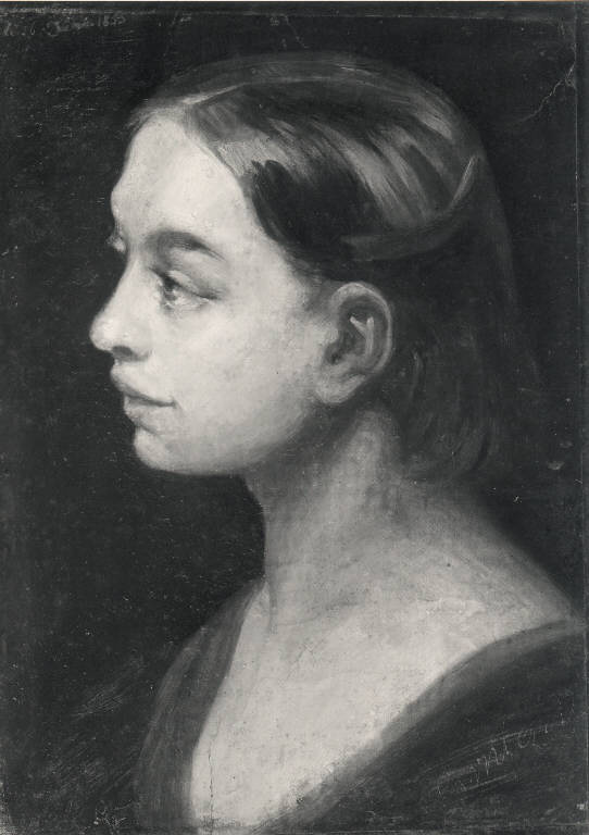 Ritratto di ragazza, Figura femminile (dipinto) di Cherubino Cornienti (sec. XIX)