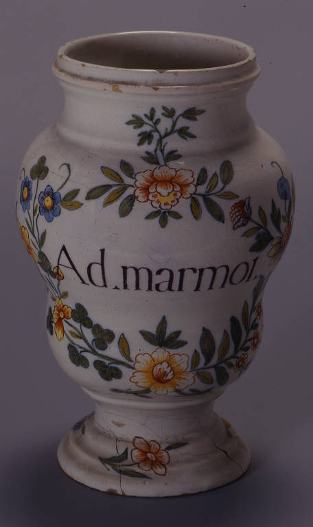 Motivi decorativi floreali (alberello) - manifattura pavese (sec. XVIII)
