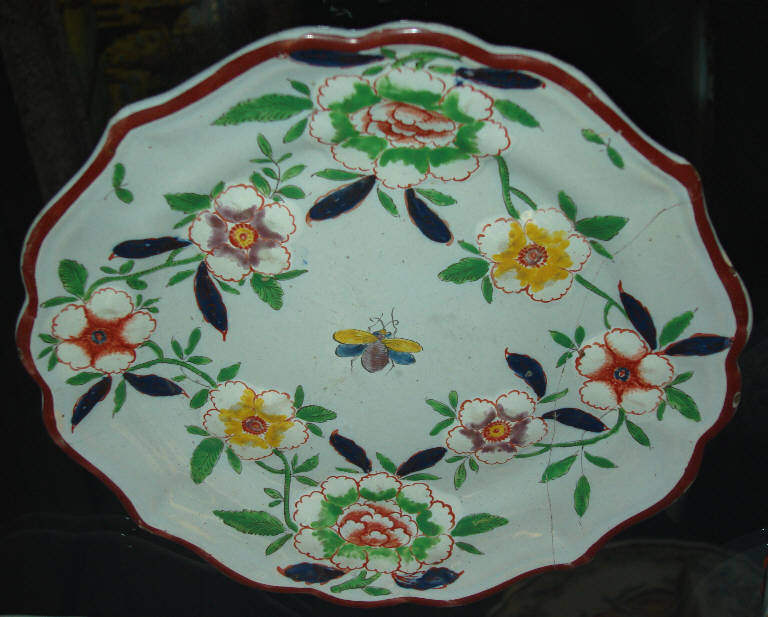 Motivi decorativi floreali (piatto) di Rubati Pasquale - ambito milanese (fine sec. XVIII)