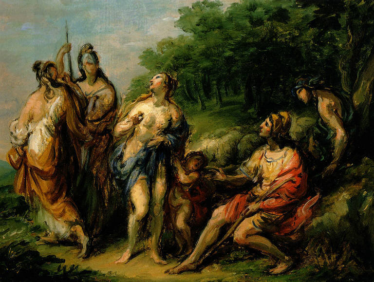 Giudizio di Paride, Giudizio di Paride (dipinto) di Carnovali Giovanni (sec. XIX)