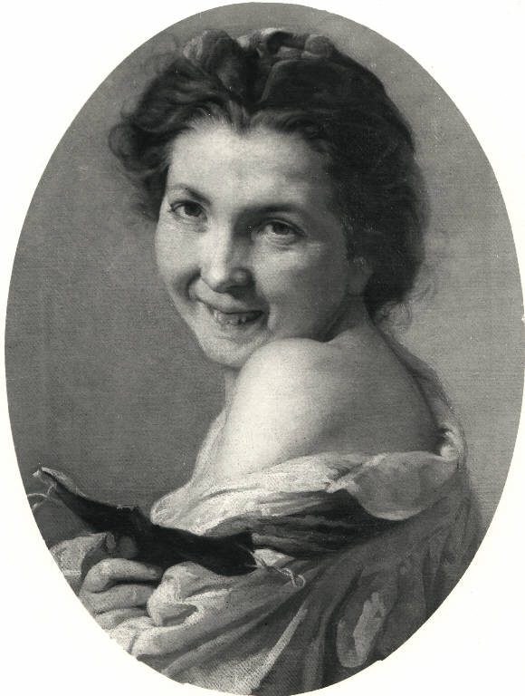 La mascherina, Figura femminile (dipinto) di Altieri Giovanni (sec. XIX)