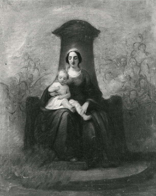 Madonna col Bambino, Madonna con Bambino (dipinto) di Massacra Pasquale (sec. XIX)