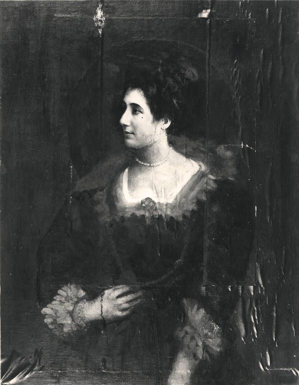 Ritratto di donna in abito nero, Ritratto di donna (dipinto) di Beri Giovanni (fine sec. XIX)