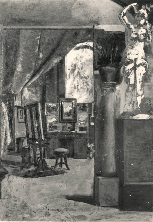 Studio del pittore, Studio del pittore (dipinto) di Sara Carlo (sec. XIX)