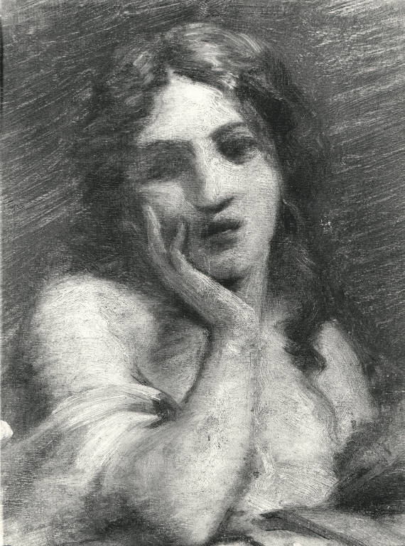Testina di donna, Ritratto di donna (dipinto) di Buzio Pacifico (sec. XIX)