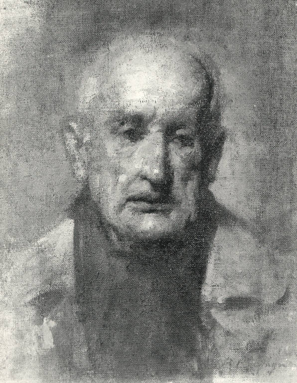 Ritratto di vecchio, Ritratto d'uomo (dipinto) di Borgognoni Romeo (sec. XX)