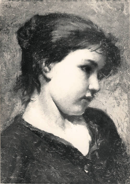 Ritratto di fanciulla col capo reclinato, Bambina (dipinto) di Oberto Antonio (sec. XIX)
