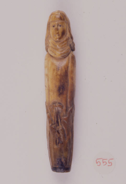 Figura femminile (impugnatura di stilo) (sec. XIV)