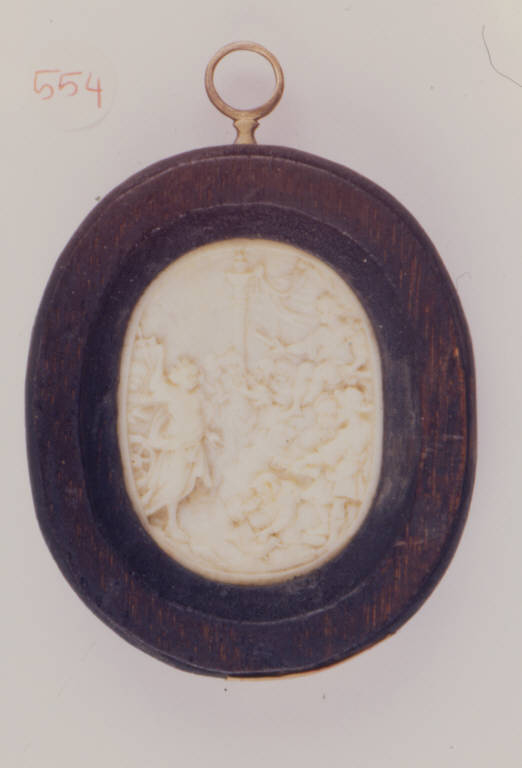 San Francesco riceve le stimmate/ Regina di Saba davanti a Salomone (medaglia) (sec. XIX)