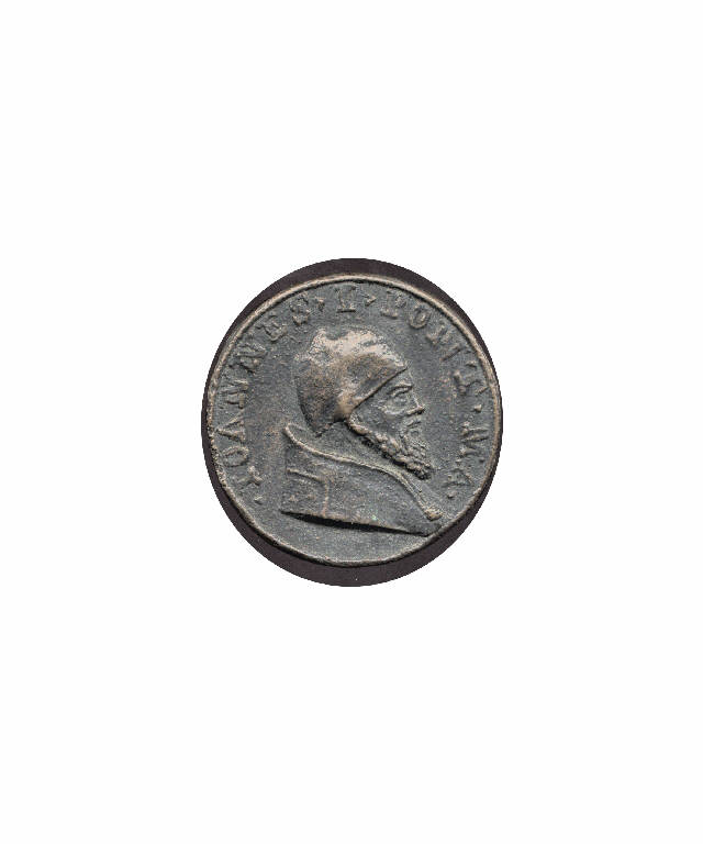 Giovanni I Papa / Mandylion (medaglia papale) di Pozzo Giovanni Battista (attr.) (prima metà sec. XVIII)