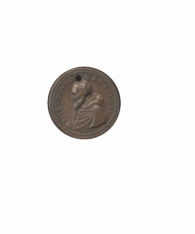 Pio V, Papa /Battaglia di Lepanto (medaglia papale) - ambito italiano (secc. XVII/ XIX)