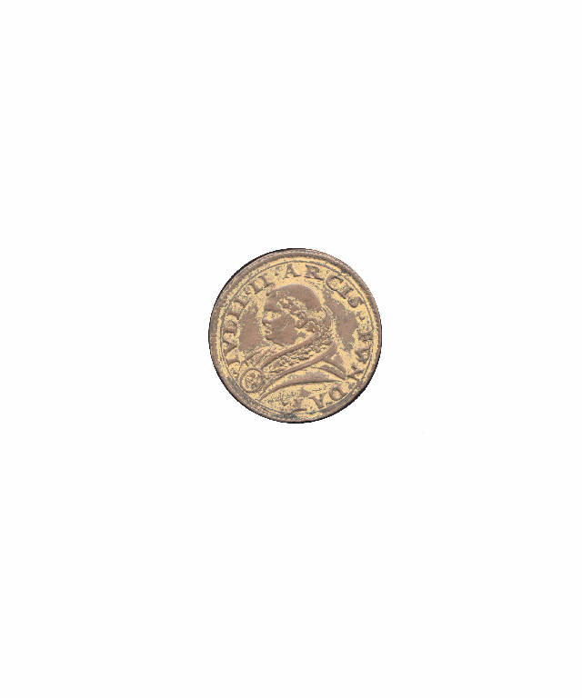 Giulio II / Veduta del castello di Civitavecchia (medaglia pontificia) (secc. XVII/ XIX)