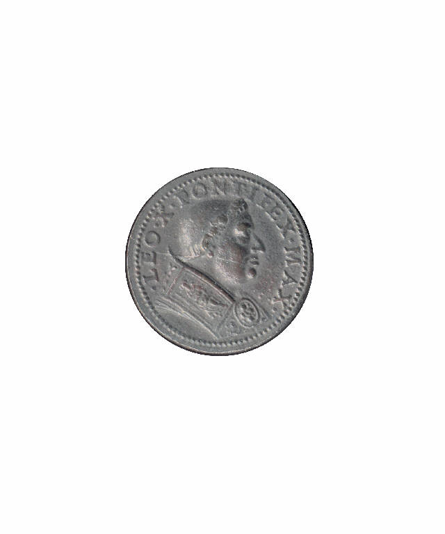 Leone X papa / Allegoria della carità (medaglia pontificia) (secc. XVII/ XIX)