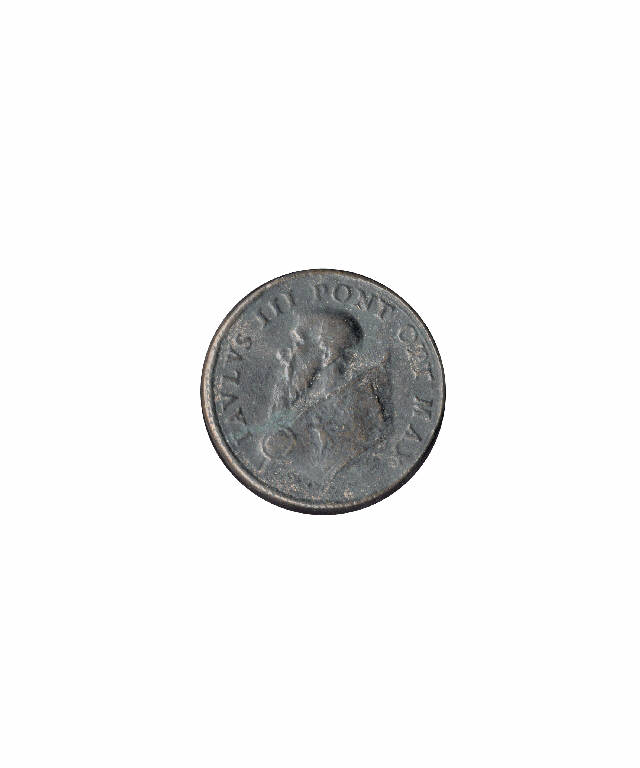 Paolo III, papa / Veduta di Roma (medaglia pontificia) (secc. XVII/ XIX)