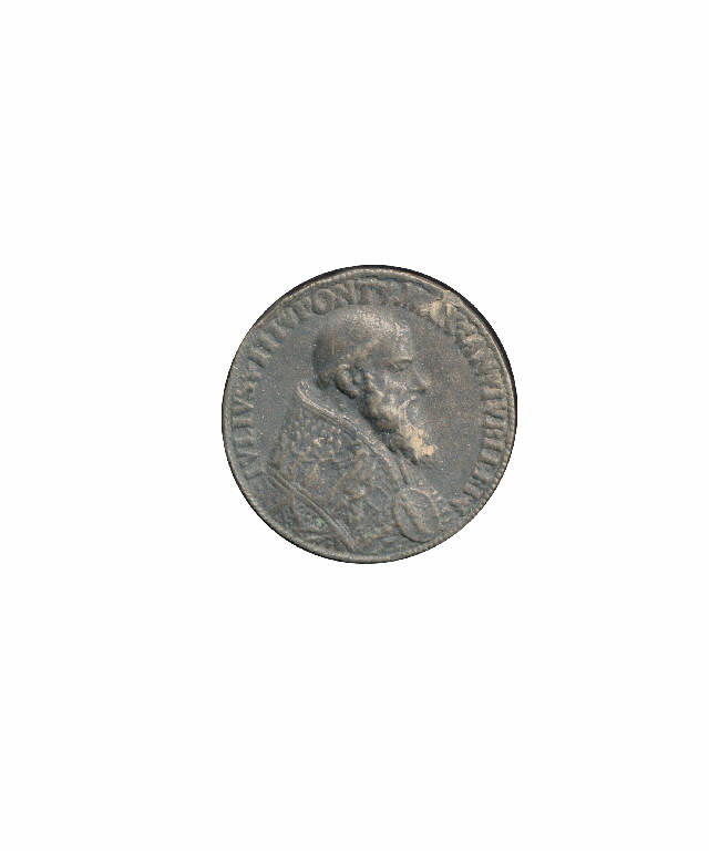 Giulio III, papa / Personificazione della gioia (medaglia pontificia) (secc. XVII/ XIX)