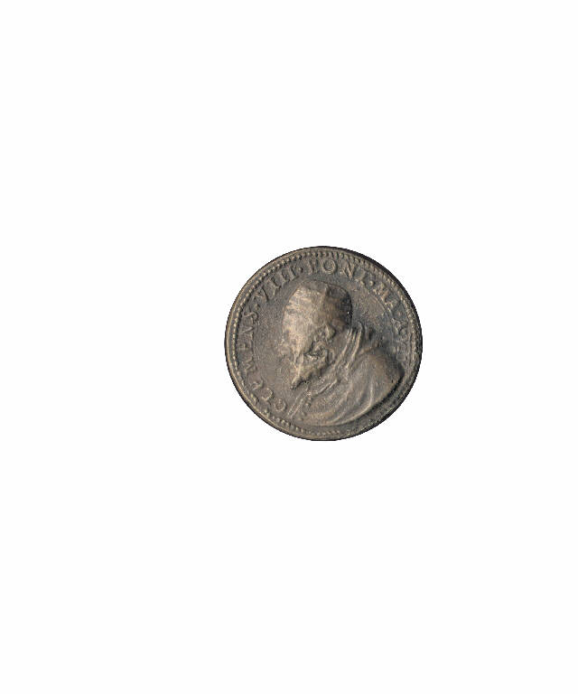 Clemente VIII Papa / Veduta di Ferrara (medaglia pontificia) (sec. XVII)