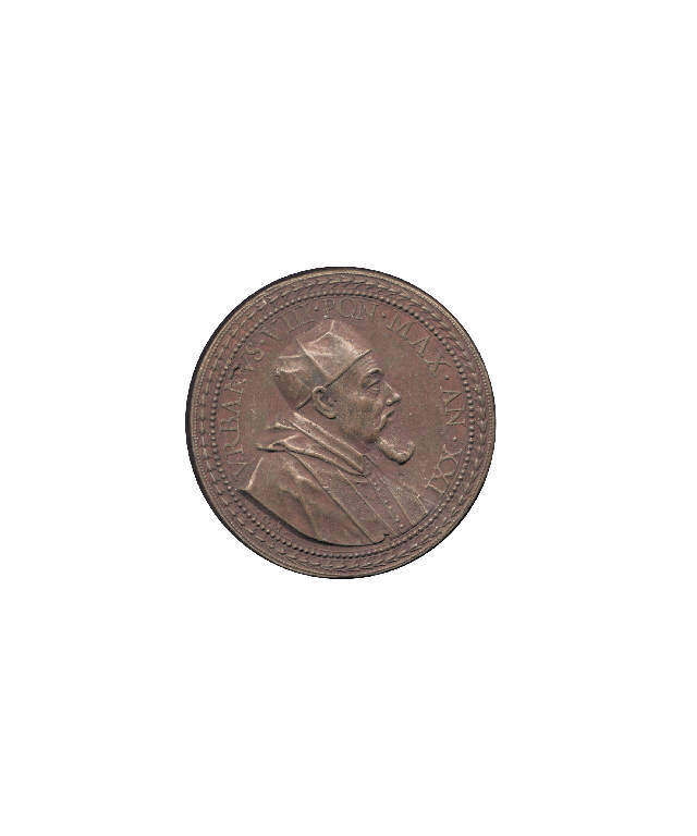 Urbano VIII, papa / Allegoria del comportamento prodente (medaglia pontificia) (sec. XVII)