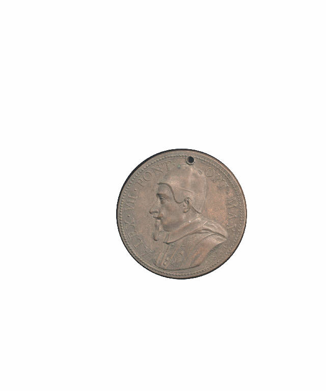 Alessandro VII / Porto di Civitavecchia (medaglia pontificia) di Hamerani (bottega) (secc. XVII/ XIX)