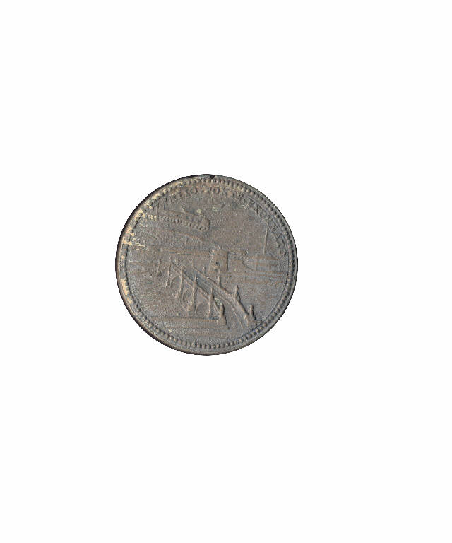 Clemente IX / Veduta del Ponte di Castel Sant'Angelo (medaglia pontificia) (terzo quarto sec. XVII)