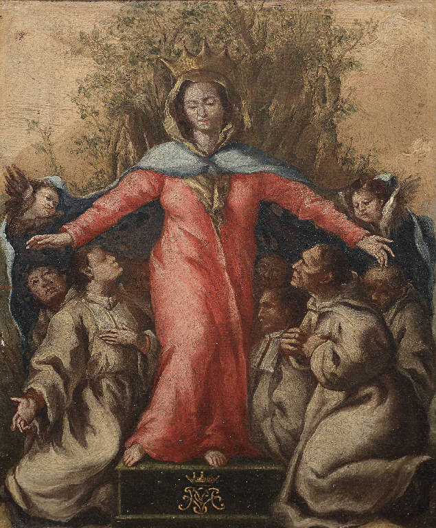 Madonna della Misericordia con i sette santi fondatori dell'ordine dei Serviti, Madonna della Misericordia con i sette santi fondatori dell'ordine dei Serviti (dipinto) (seconda metà sec. XVIII)