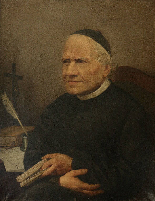 Ritratto del canonico Bosisio, Ritratto del canonico Giovanni Battista Bosisio (1791 - 1874) (dipinto) di Sara, Carlo (ultimo quarto sec. XIX)