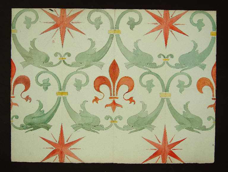 MOTIVO DECORATIVO FITOMORFO v. Motivo decorativo vegetale (disegno) di Bagatti Valsecchi Giuseppe; Bagatti Valsecchi Fausto (secc. XIX/ XX)