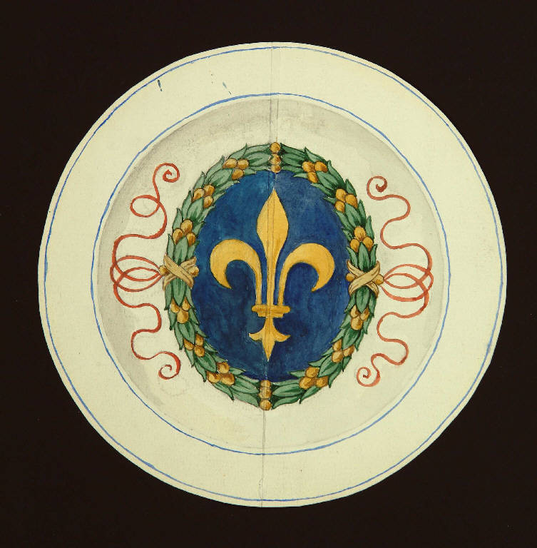 piatto (disegno) di Bagatti Valsecchi Giuseppe; Bagatti Valsecchi Fausto (secc. XIX/ XX)