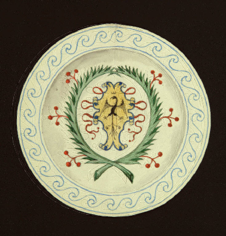 piatto (disegno) di Bagatti Valsecchi Giuseppe; Bagatti Valsecchi Fausto (secc. XIX/ XX)