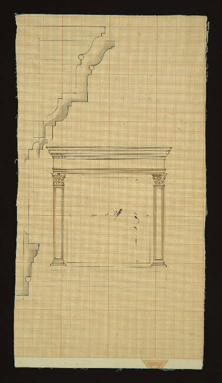 STUDIO PER CAMINO (disegno) di Bagatti Valsecchi Fausto; Bagatti Valsecchi Giuseppe (secc. XIX/ XX)
