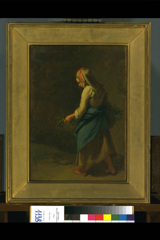 CONTADINA (dipinto) di Londonio Francesco (metà sec. XVIII)
