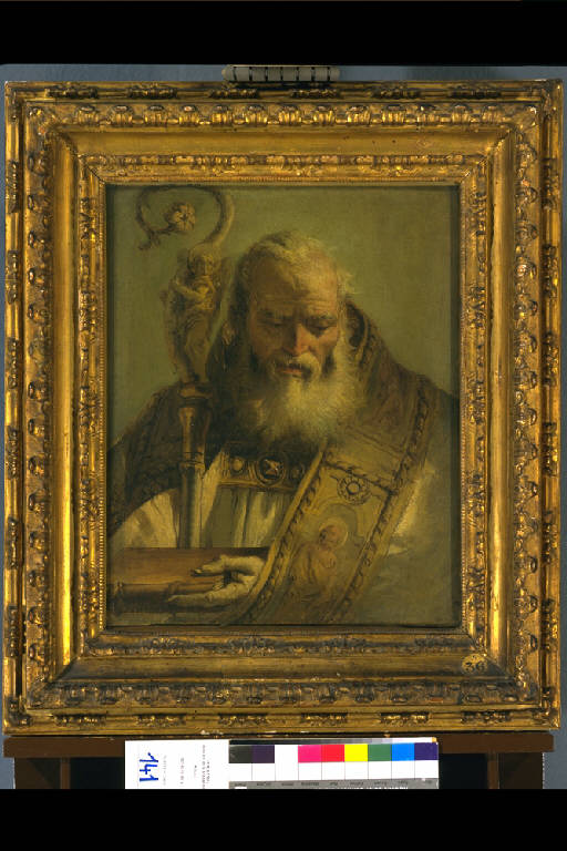 BUSTO DI VESCOVO (dipinto) di Tiepolo Gian Domenico (sec. XVIII)