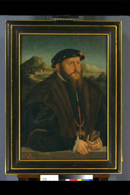 Ritratto maschile (dipinto) di Muelich Hans (sec. XVI)