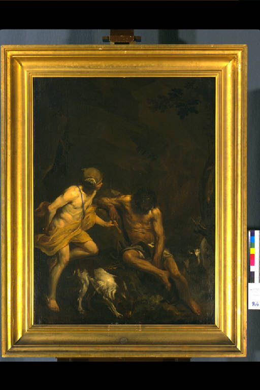 MERCURIO E ARGO (dipinto) - scuola genovese (terzo quarto sec. XVII)