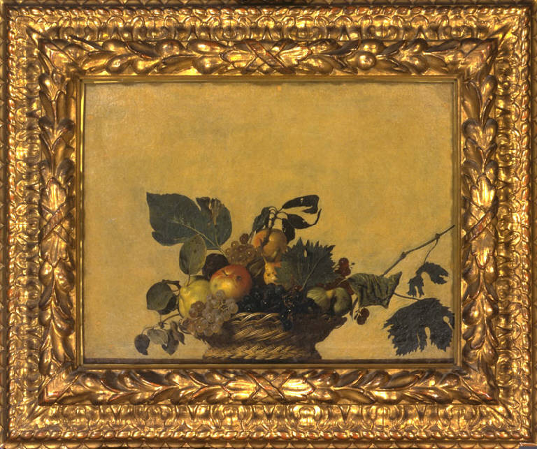 Canestra di frutta, natura morta con frutta (dipinto) di Caravaggio (sec. XVI)