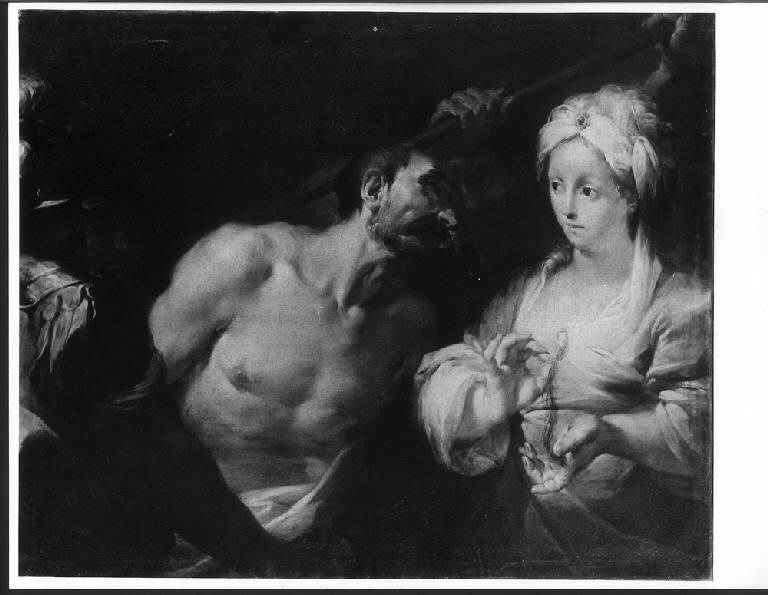 SANSONE E DALILA (dipinto) di Magatti Pietro Antonio (ambito) (metà sec. XVIII)