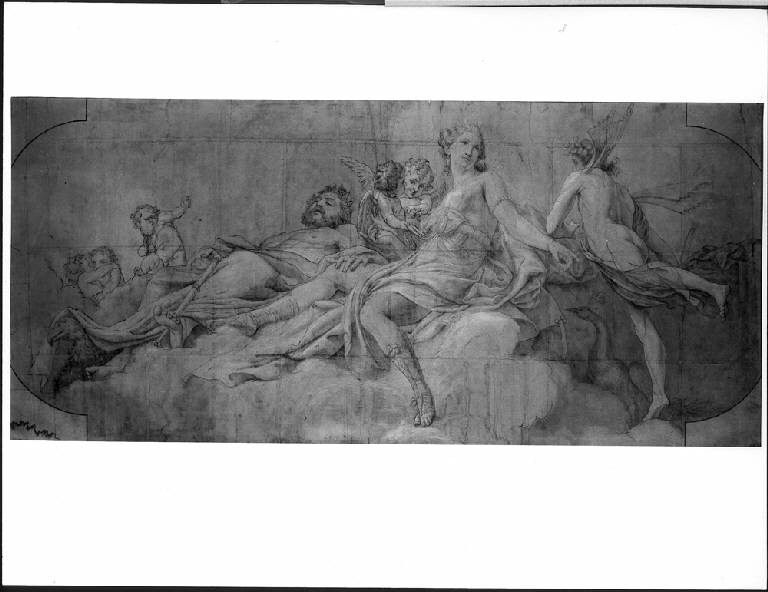 GIOVE E GIUNONE NELL'OLIMPO (dipinto) di Traballesi Giuliano (ambito) (ultimo quarto sec. XVIII)