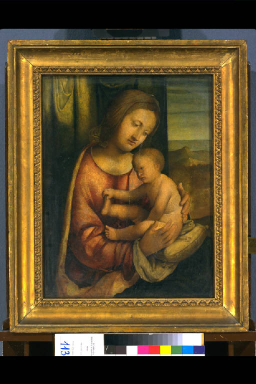 MADONNA CON IL BAMBINO (dipinto) di Meloni Altobello (sec. XVI)