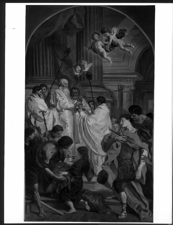 IMPERATORE VALENTE ALLA MESSA DI SAN BASILIO (dipinto) di Subleyras Pietro (prima metà sec. XVIII)