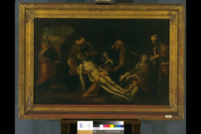 COMPIANTO SUL CRISTO MORTO (dipinto) di Salmeggia Chiara (attr.) (prima metà sec. XVII)
