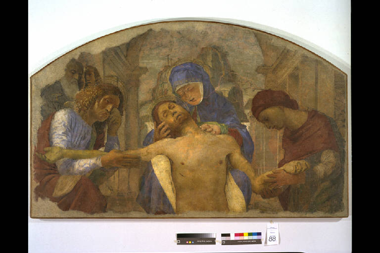 CRISTO IN PIETÀ (dipinto) di Suardi Bartolomeo detto Bramantino (ultimo quarto sec. XV)